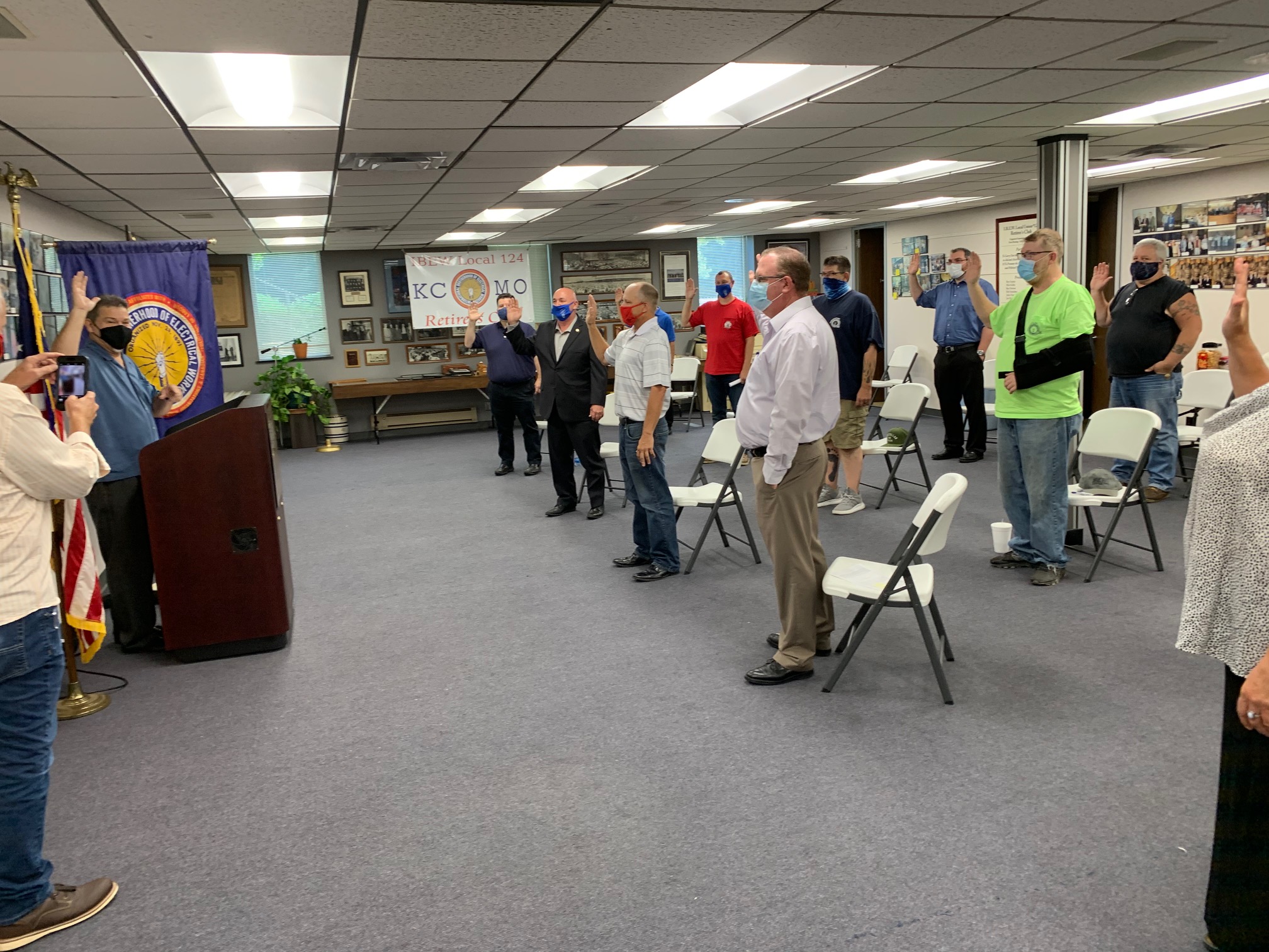 IBEW LOCAL 124 OFFICERS ARE SWORN IN